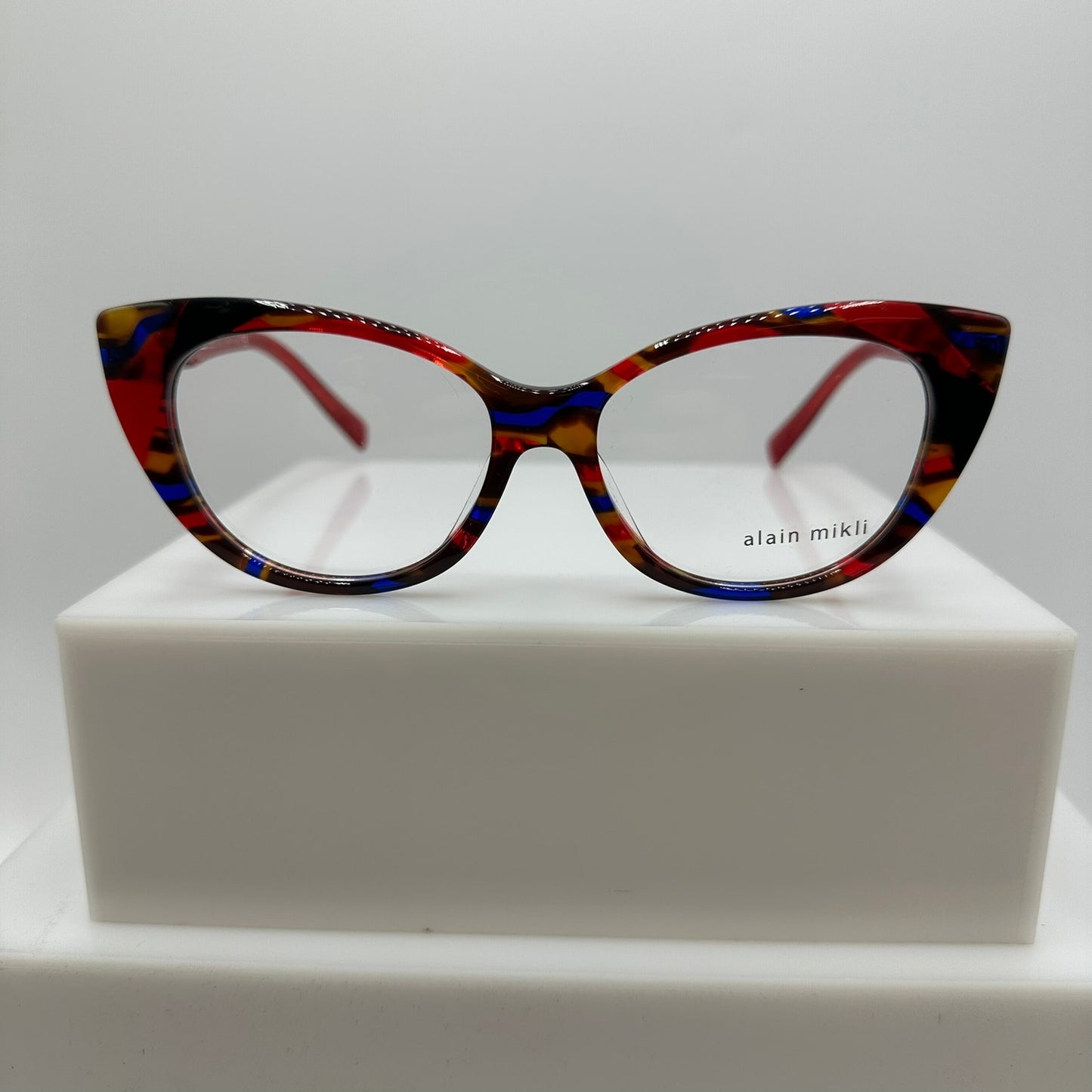 Alain Mikli Coralli A03142 002 Havana Blue Red Tortoise Womens Eyewear 52-15-145