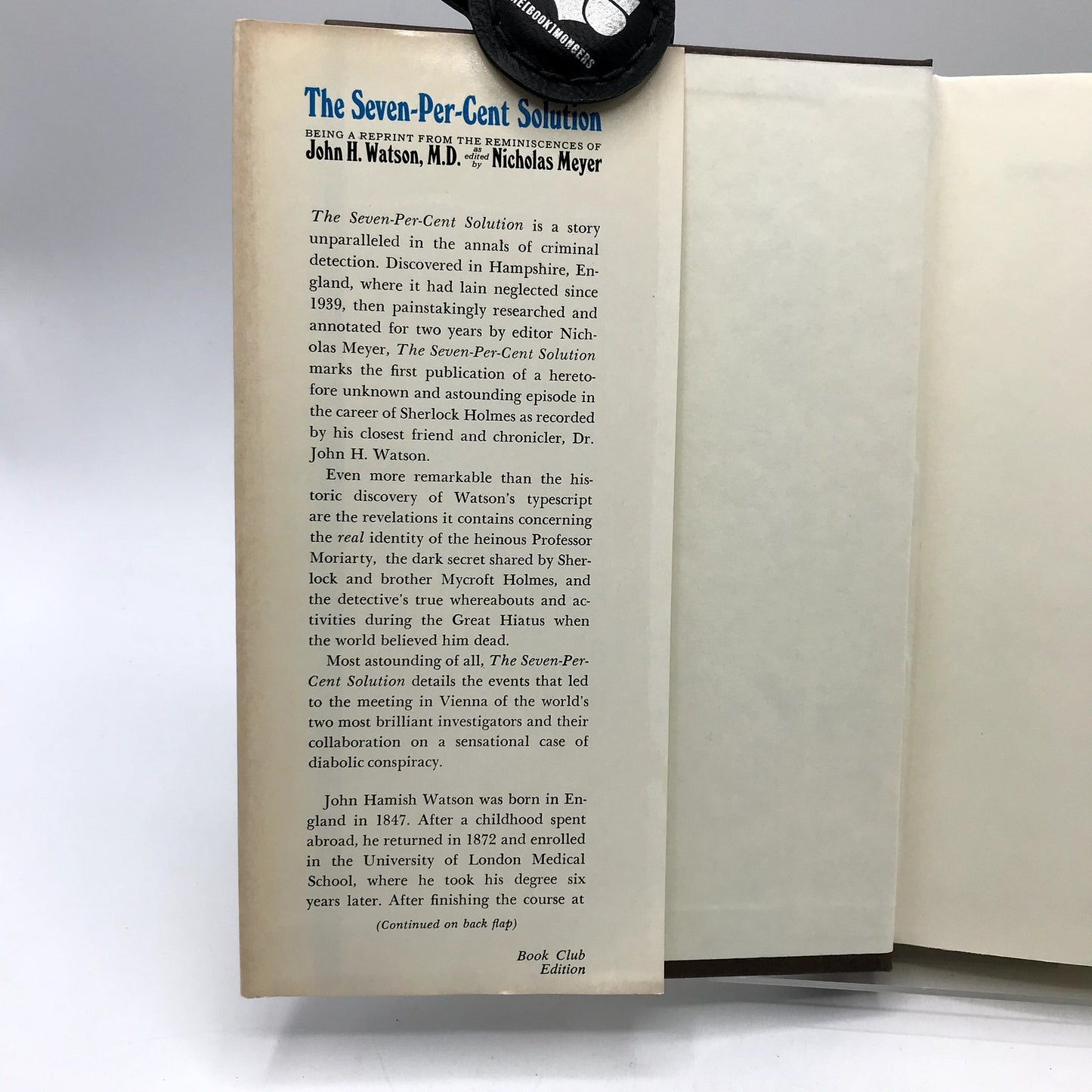 The Seven-Per-Cent Solution Hardcover Mystery Book by John Watson & Meyer 1974