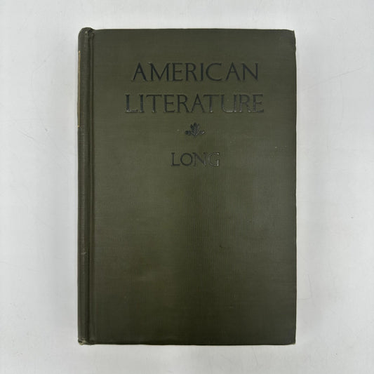 American Literature by William Joseph Long 1913 Literary History National Spirit