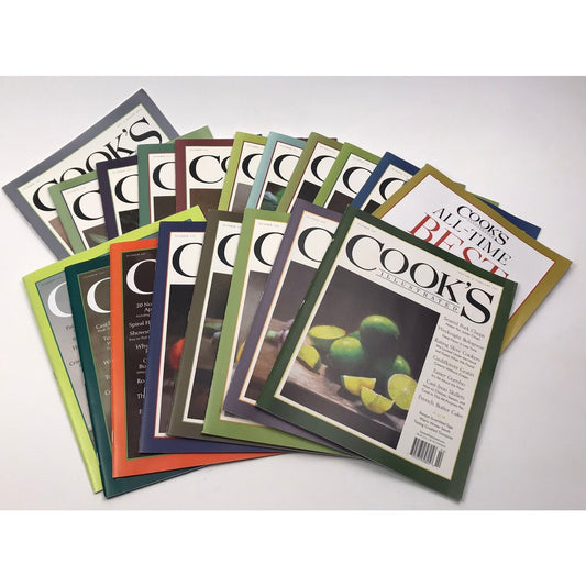 Cook's Illustrated Lot of 34 English Paperback Magazines Recipes Meals Nutrition