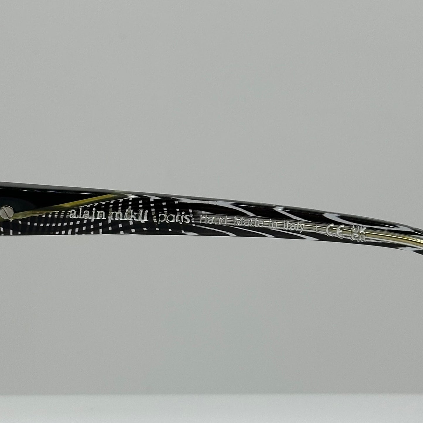Alain Mikli A03153 002 Black Crystal Yellow Noir Womens Eyeglass Frame 53-16-140