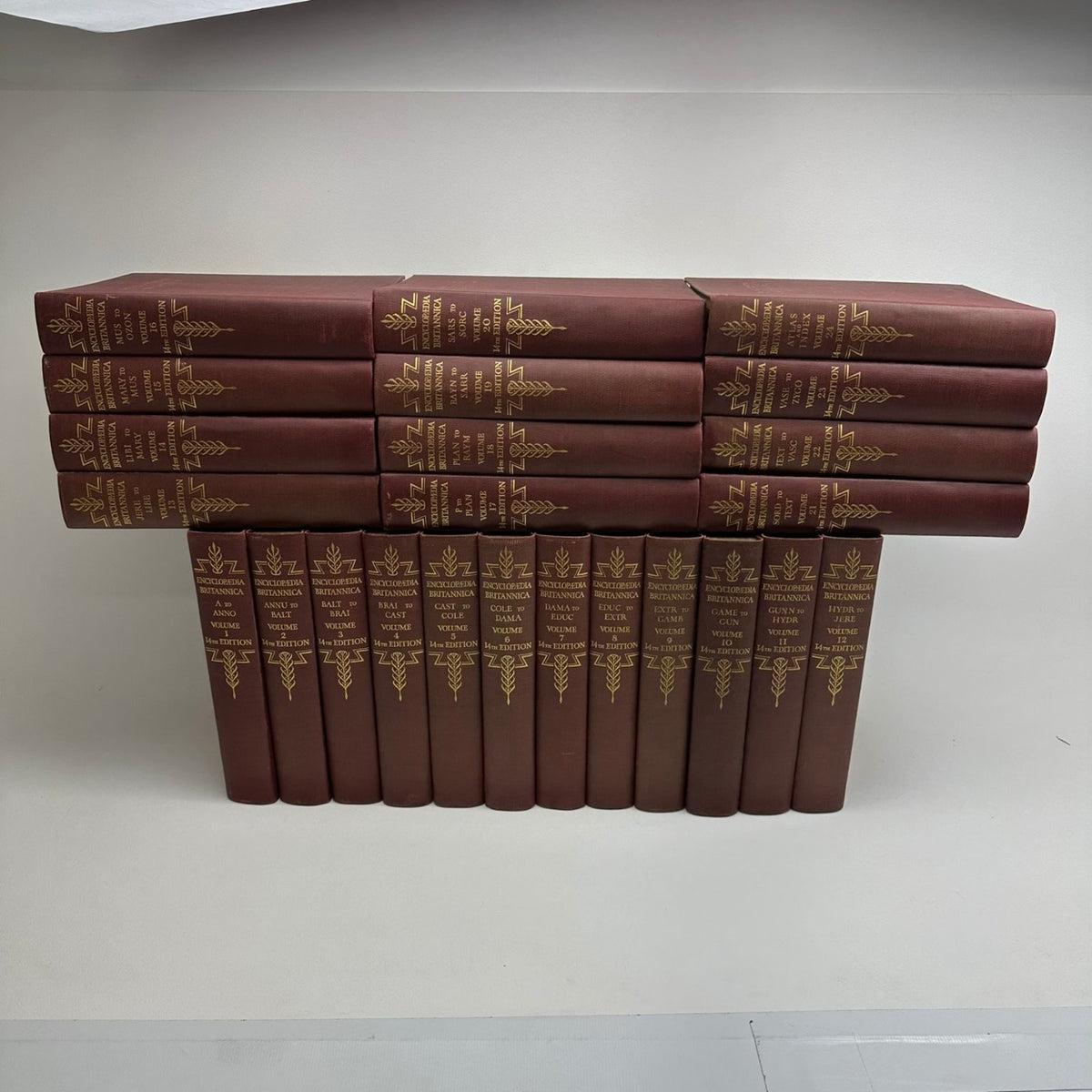 Encyclopaedia Britannica 1929 14th Edition Complete 24 Volume Set Hardcover