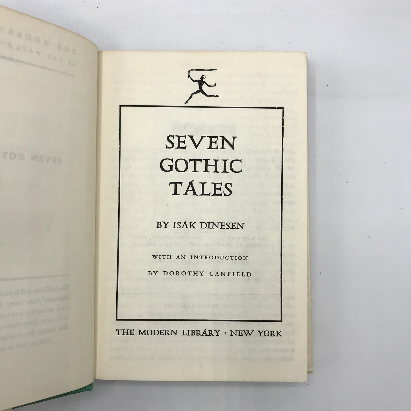 Seven Gothic Tales Short Stories Hardcover by Isak Dinesen 1961 Modern Library