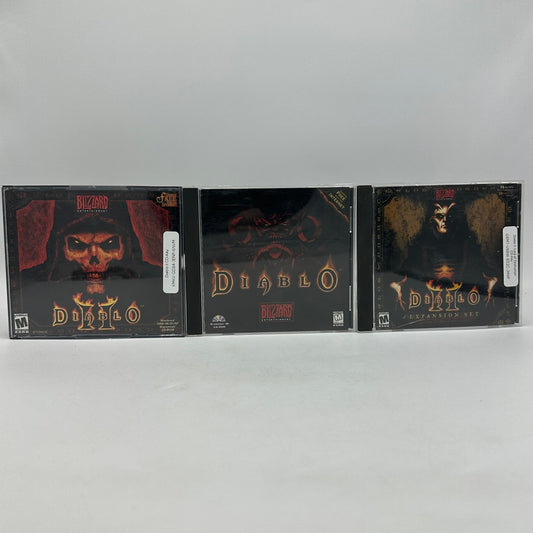 Diablo Blizzard Entertainment Hack Slash Action Role Playing PC Video Game Lot 3