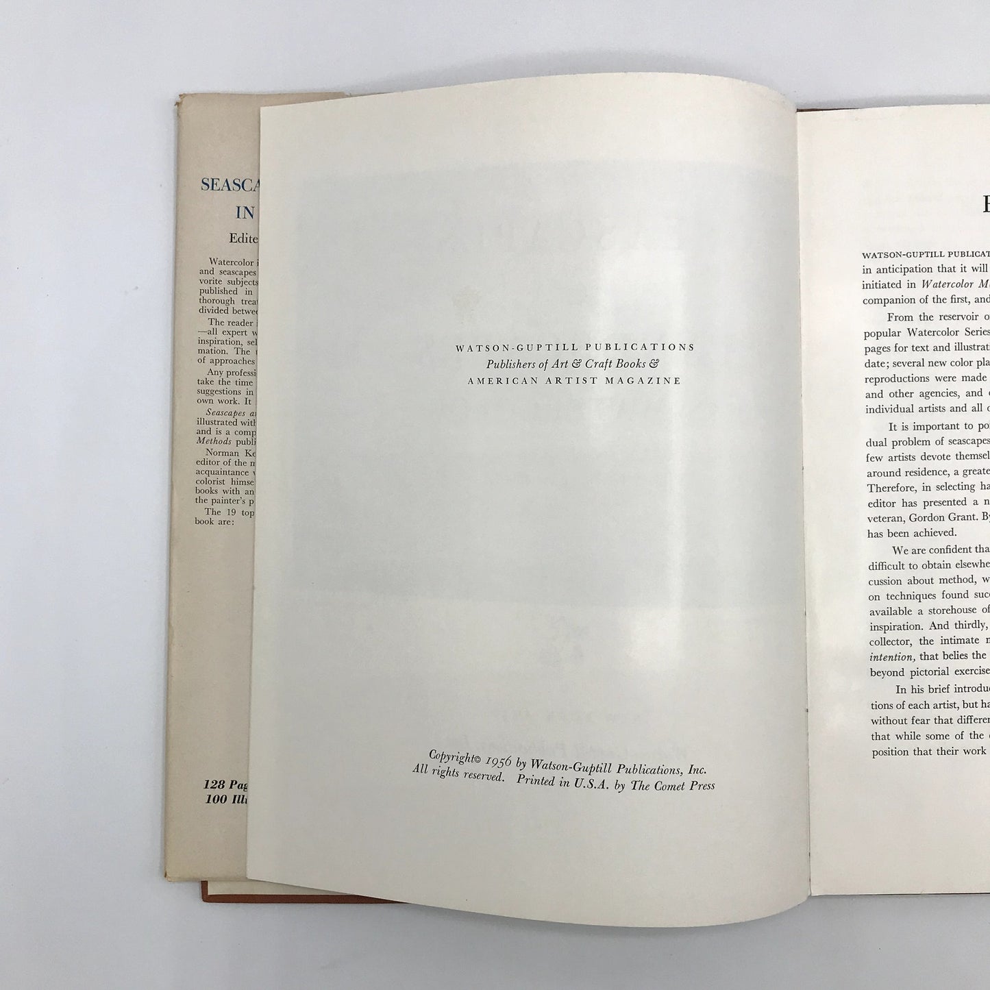 Seascapes & Landscapes in Watercolor Norman Kent Hardcover Illustrated Book 1956