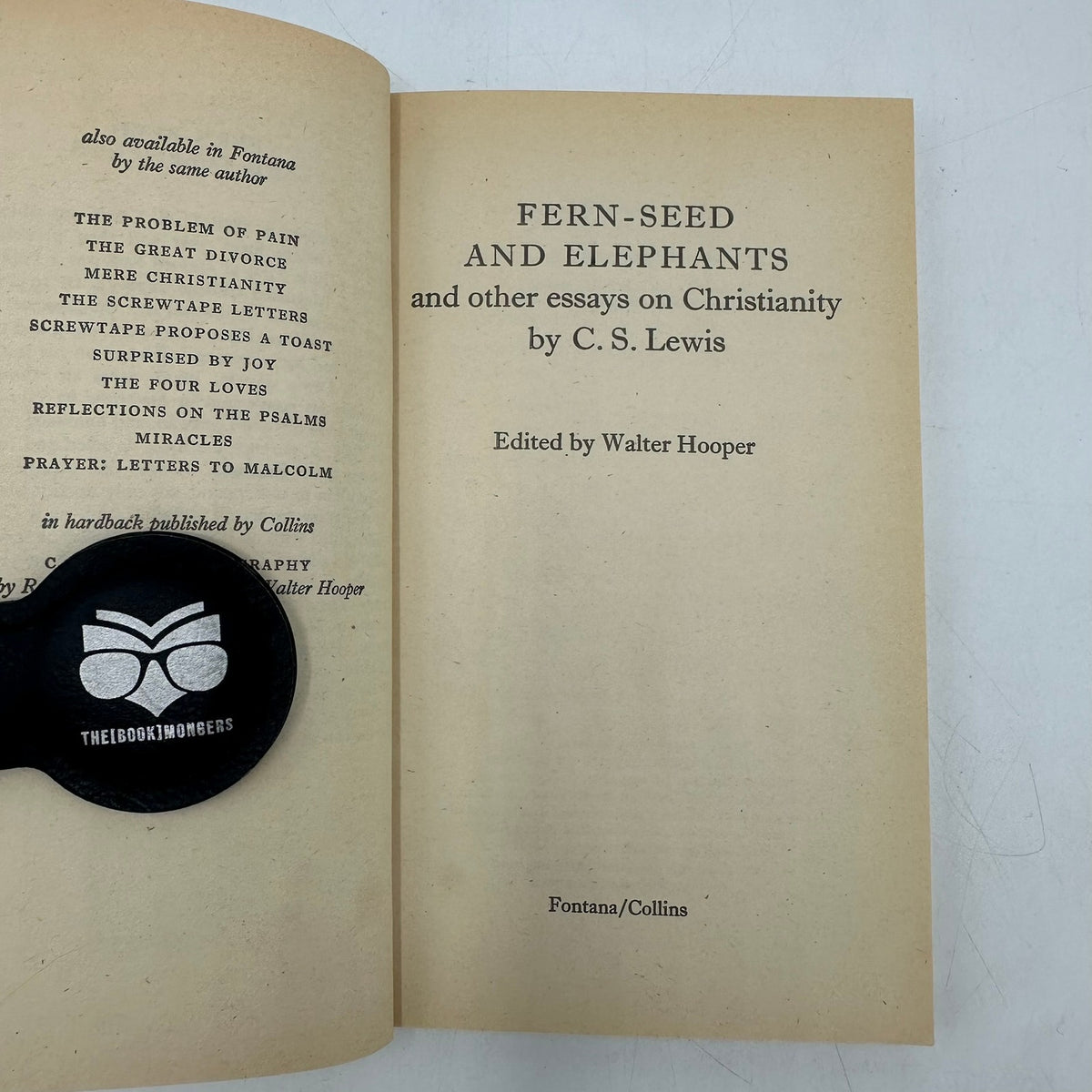 Fern-seed and Elephants C.S. Lewis Essays on Christianity 2nd Impression 1976