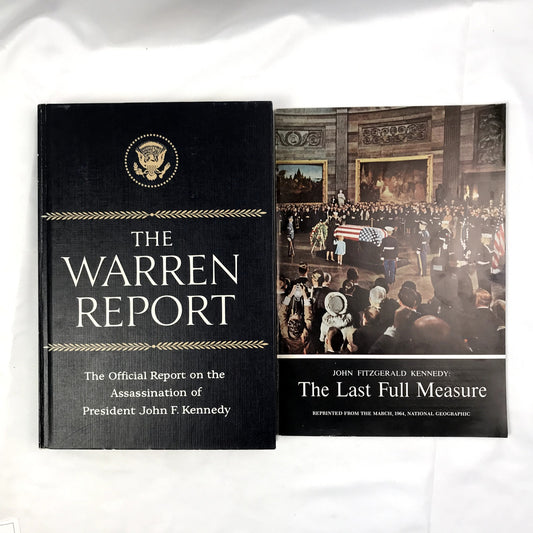 Infor Re Death of John F Kennedy The Warren Report & The Last Full Measure Books