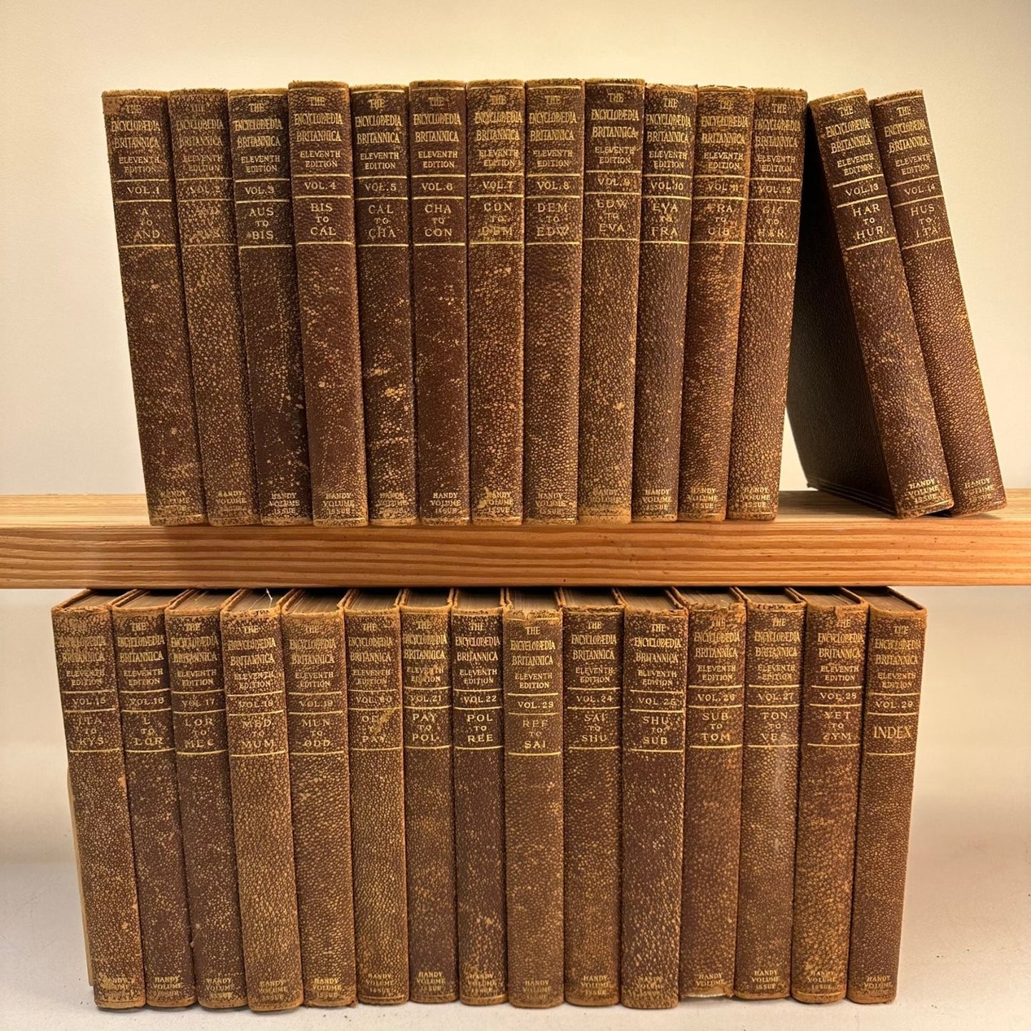 Encyclopaedia Britannica Eleventh Edition 29 Vol 1910 Leather Antique Reference