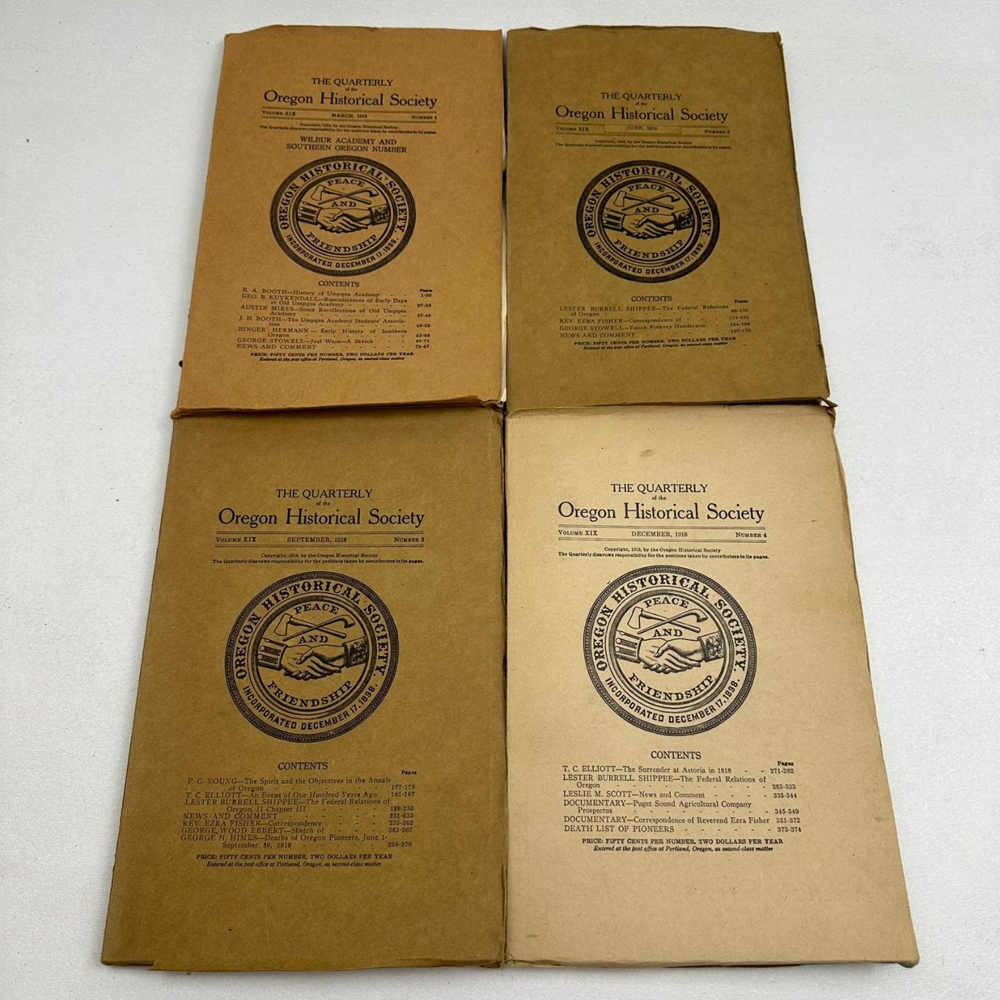 Oregon Historical Society Quarterly 1917-1924 PNW History Journals 32 Volumes
