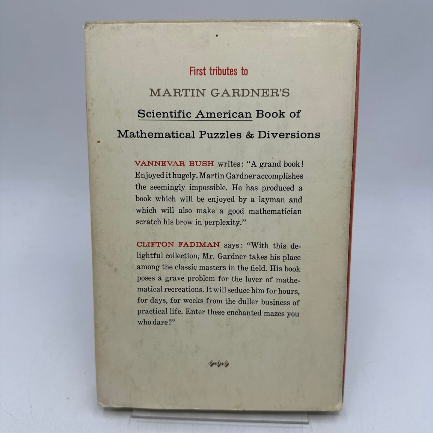 Mathematical Puzzles & Diversions Martin Gardner 1959 Sixth Printing