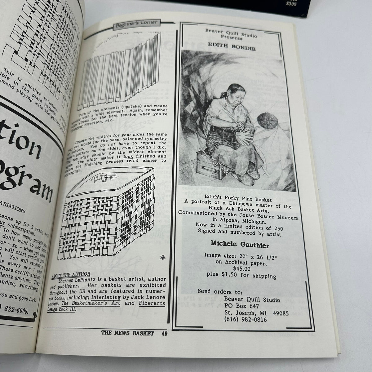 The News Basket 2 Volumes June August 1987 Basketry Magazine Arts & Crafts Rare