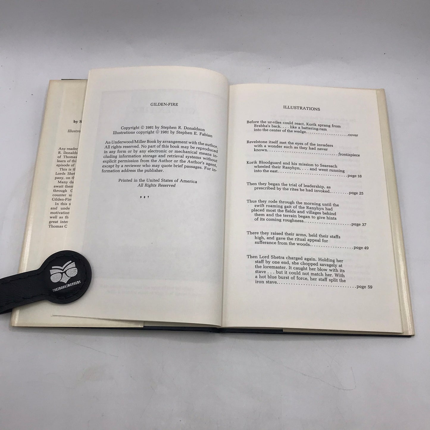 Gilden Fire Stephen R Donaldson Science Fiction Fantasy Action Book Club Edition