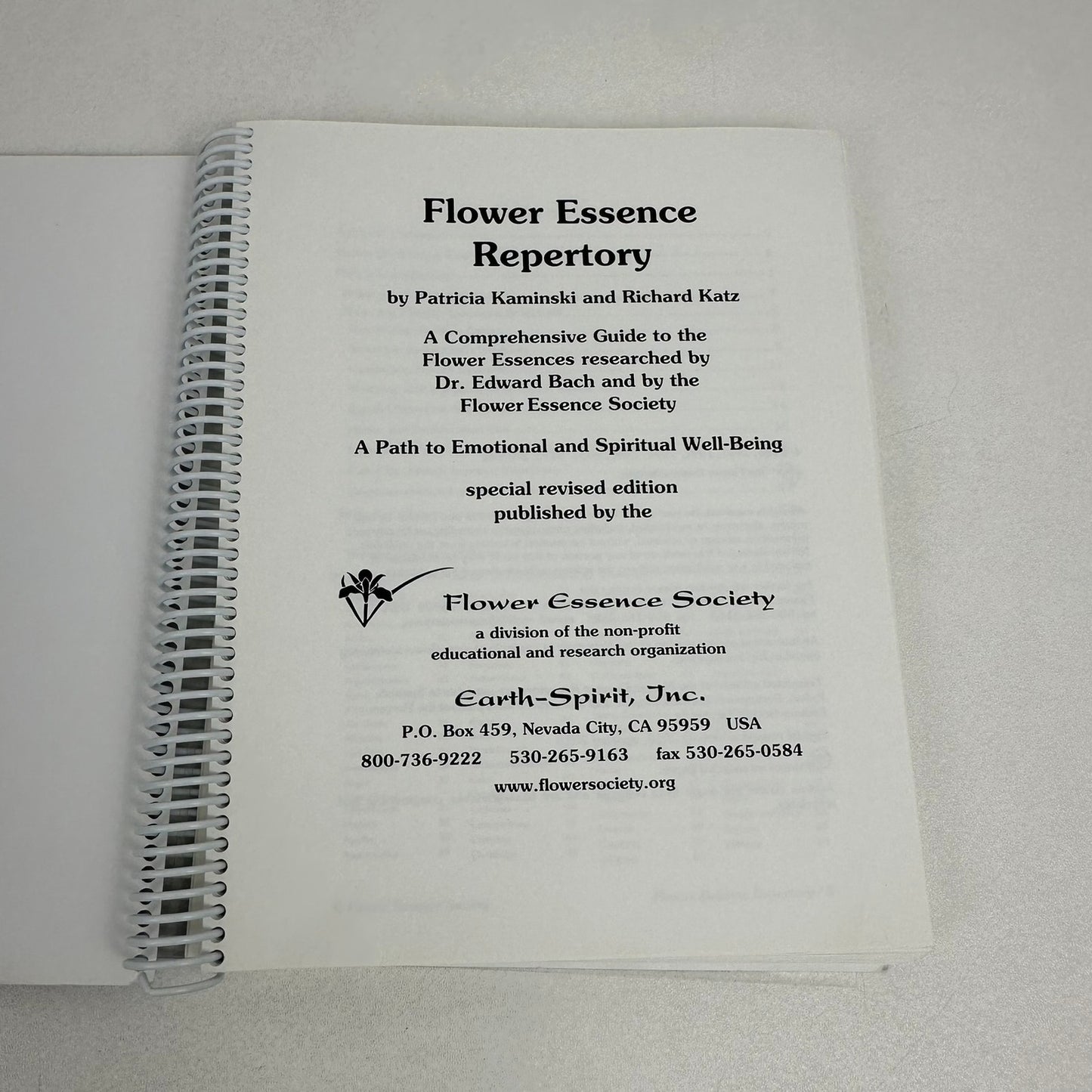 Flower Essence Repertory Patricia Kaminski and Richard Katz Comprehensive Guide