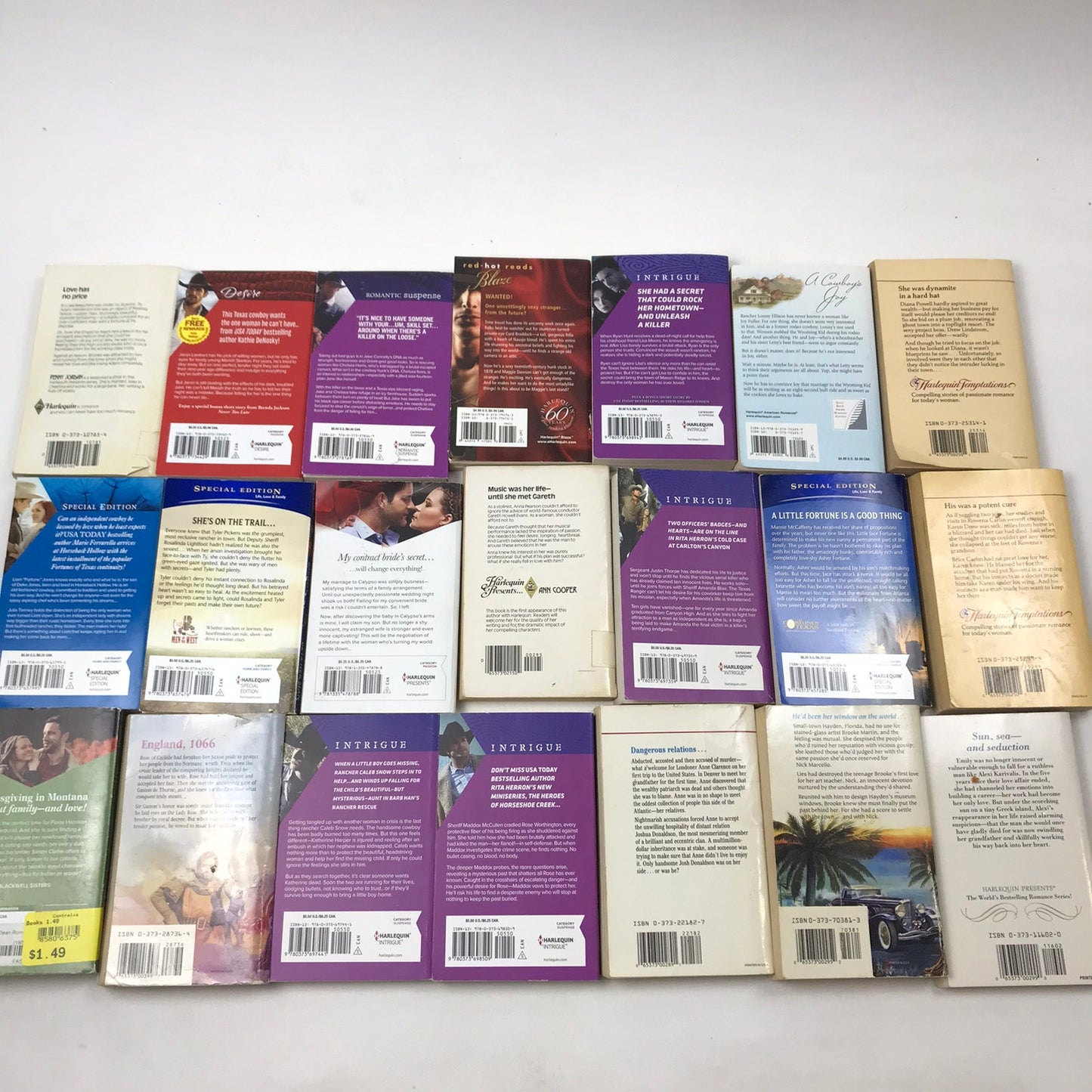 Harlequin Romance Lot of 58 Suspense Contemporary Special Edition Mass Market