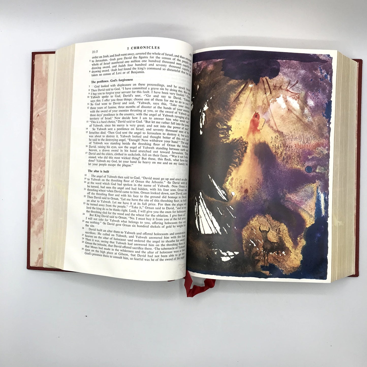 The Jerusalem Bible Illustrated Hardcover Religious Book Salvador Dali with Box