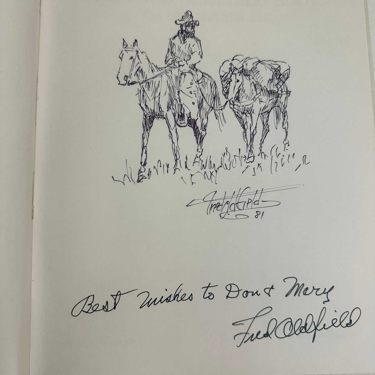 Fred Oldfield Book J.M. Moynahan 1981 SIGNED Art of the Northwest Western Art