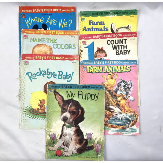 Whitman Children's Lot of 7 Illustrated Paperback Baby's First Books 1970s