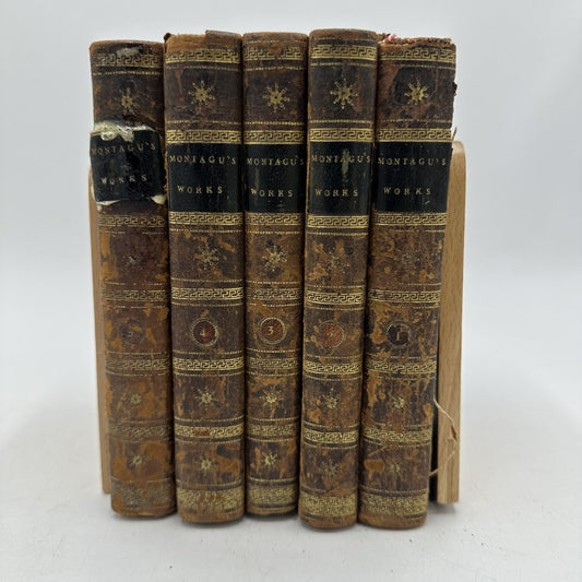 Montagu's Works Lady Mary Wortley Montagu 1805 Fifth Edition Complete 5 Volumes