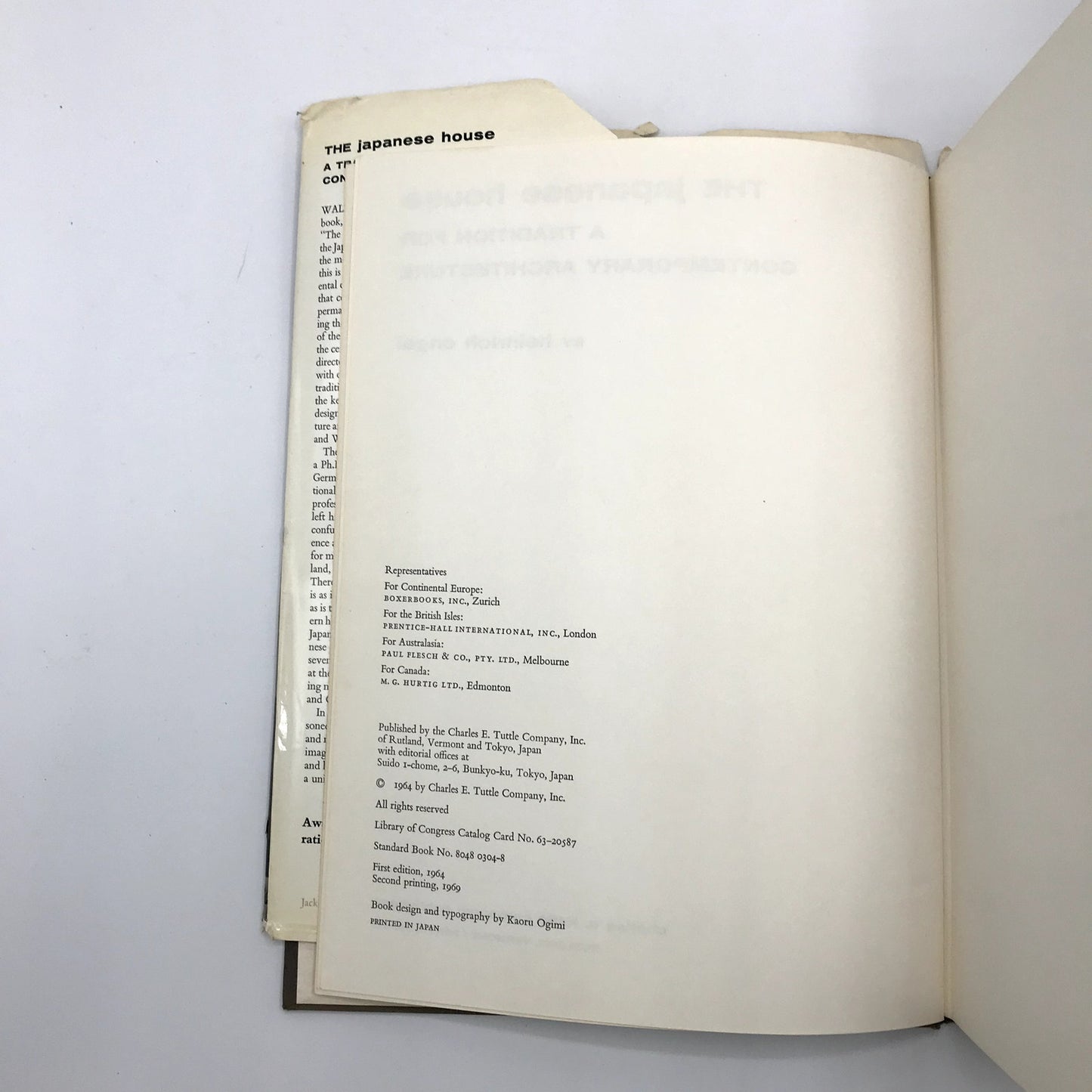 The Japanese House Architecture Hardcover by Heinrich Engel First Edition 1964