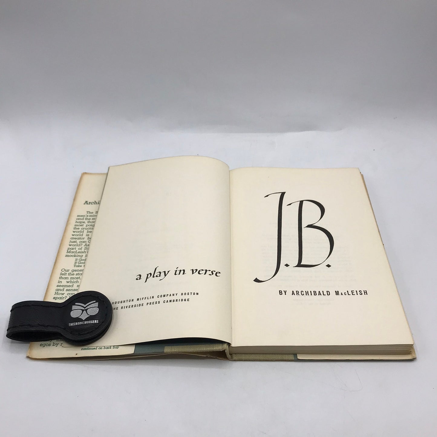 J B A Play in Verse Archibald MacLeish Morality Philosophy Biblical Poetic Drama