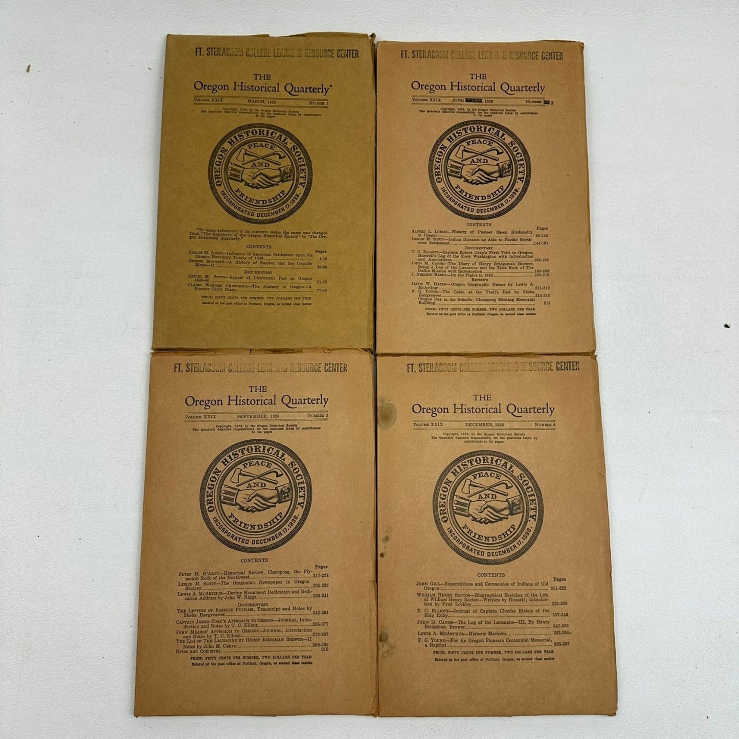 Oregon Historical Quarterly 1925-1930 Historical Society Journal 24 Periodicals