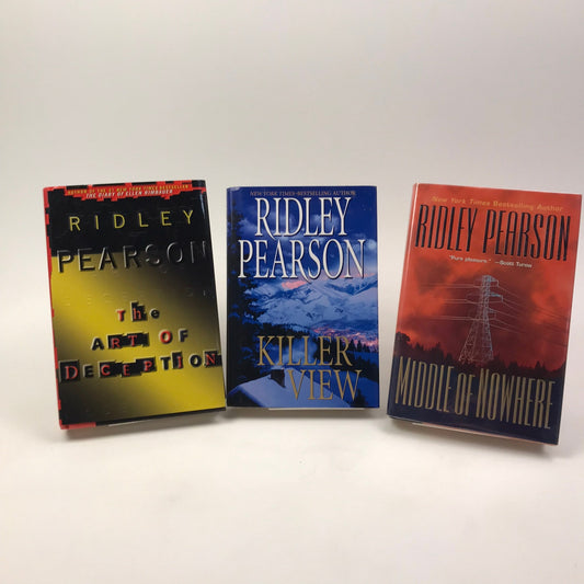Lot of 3 Ridley Pearson Novels Signed Hardcover Fiction Books First Editions