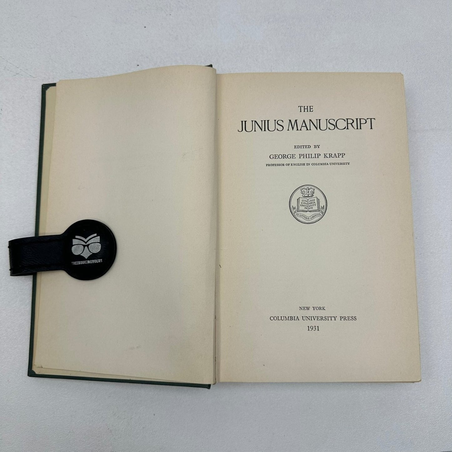 The Junius Manuscript Krapp 1931 Anglo-Saxon Poetic Records I Columbia Univ