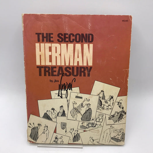 The Second Herman Treasury Jim Unger SIGNED Sunday Comics Humor Comedy Cartoons