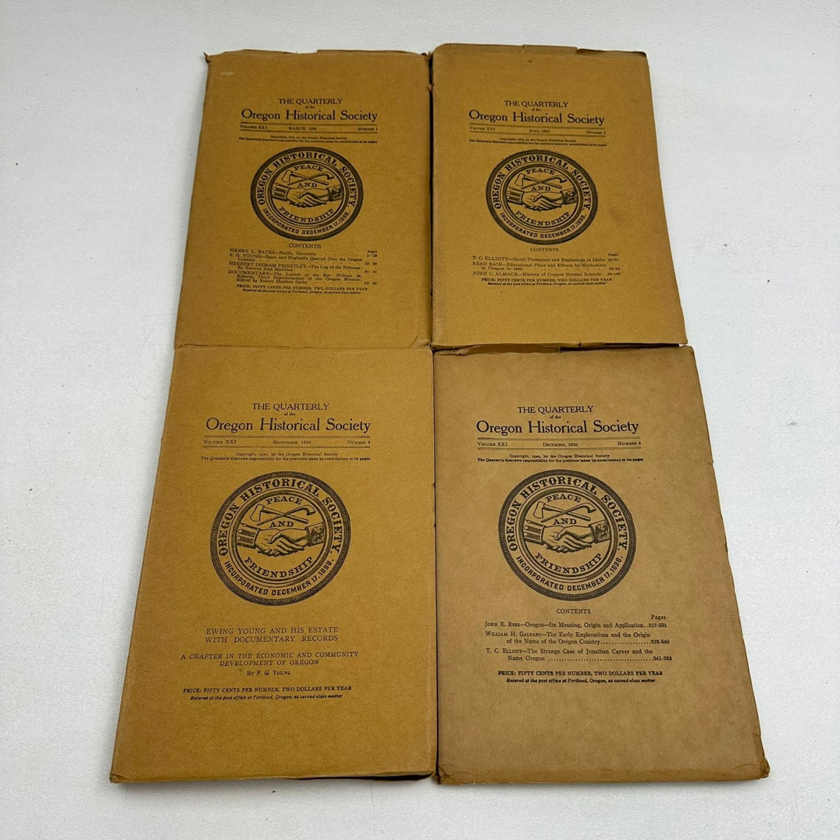 Oregon Historical Society Quarterly 1917-1924 PNW History Journals 32 Volumes