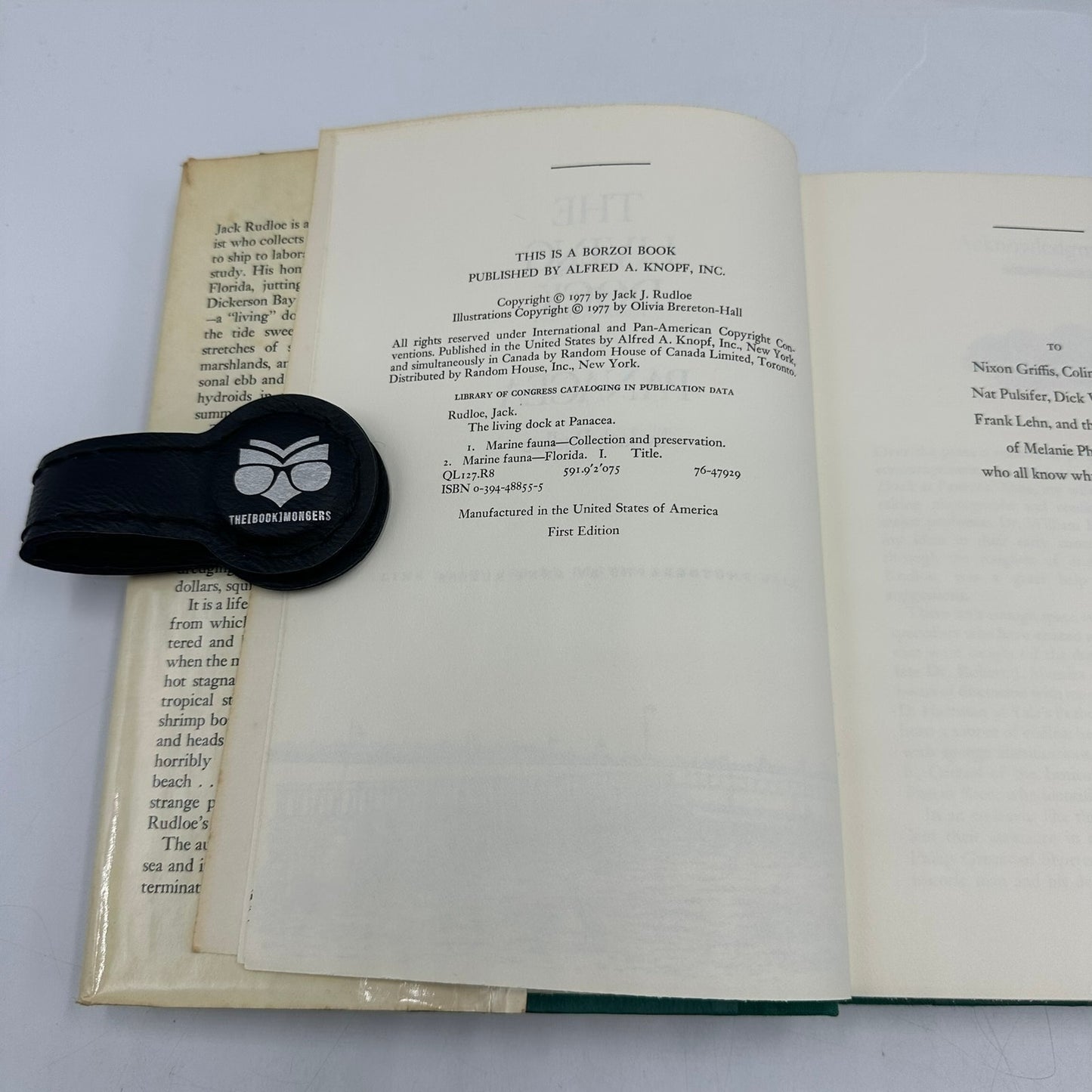 The Living Dock at Panacea by Jack Rudloe Signed First Edition Science and Math
