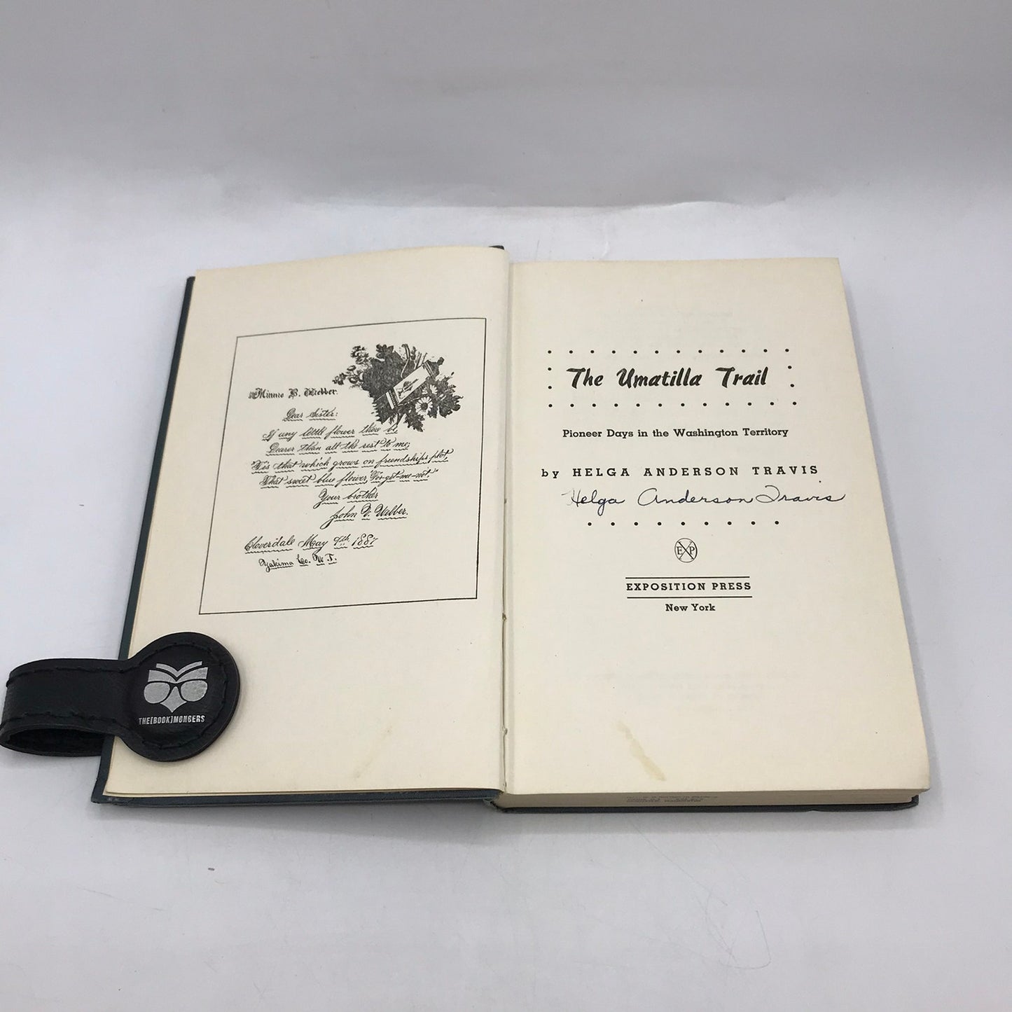 The Umatilla Trail Pioneer Days in Washington Territory SIGNED Helga A Travis