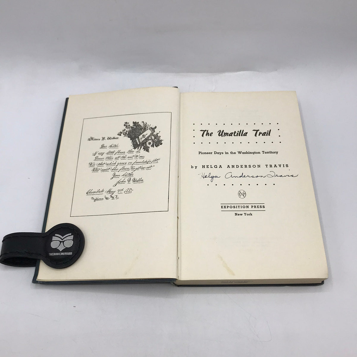 The Umatilla Trail Pioneer Days in Washington Territory SIGNED Helga A Travis