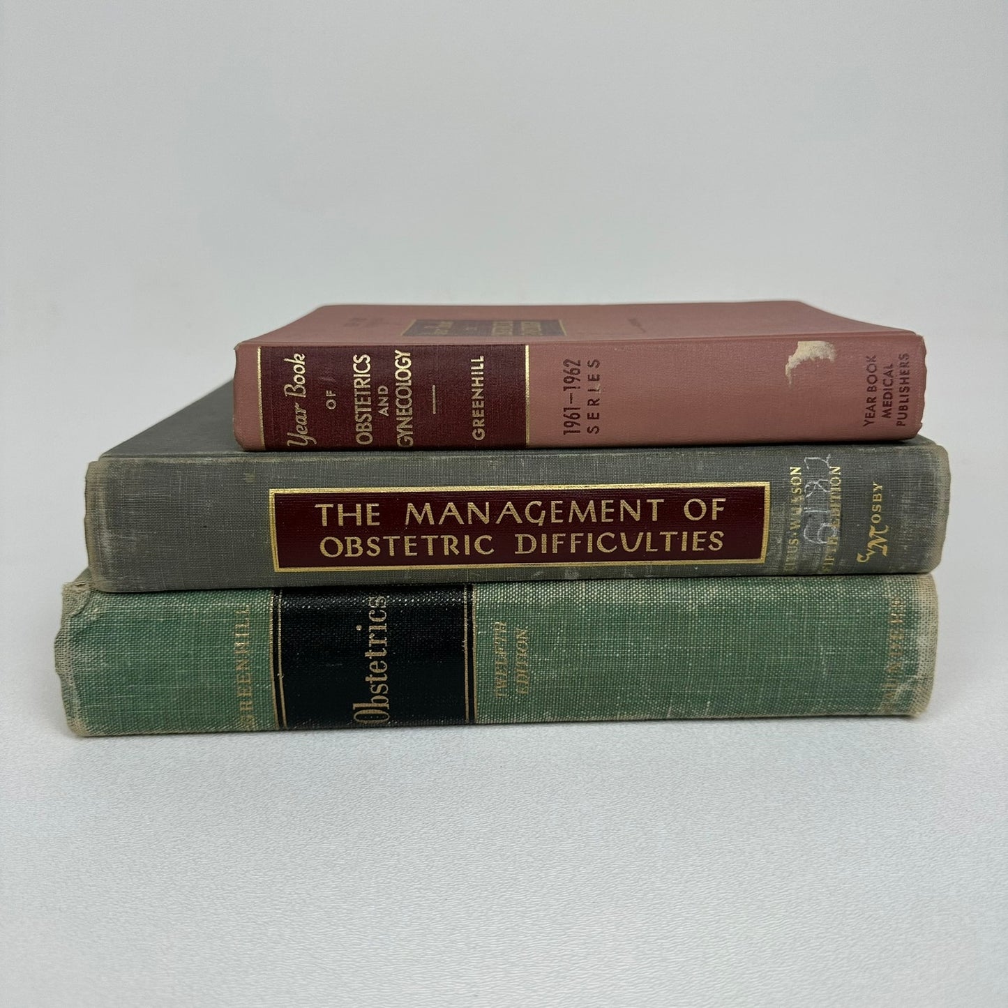 Obstetrics and Gynecology Lot of 3 J P Greenhill Paul Titus Medical Reference