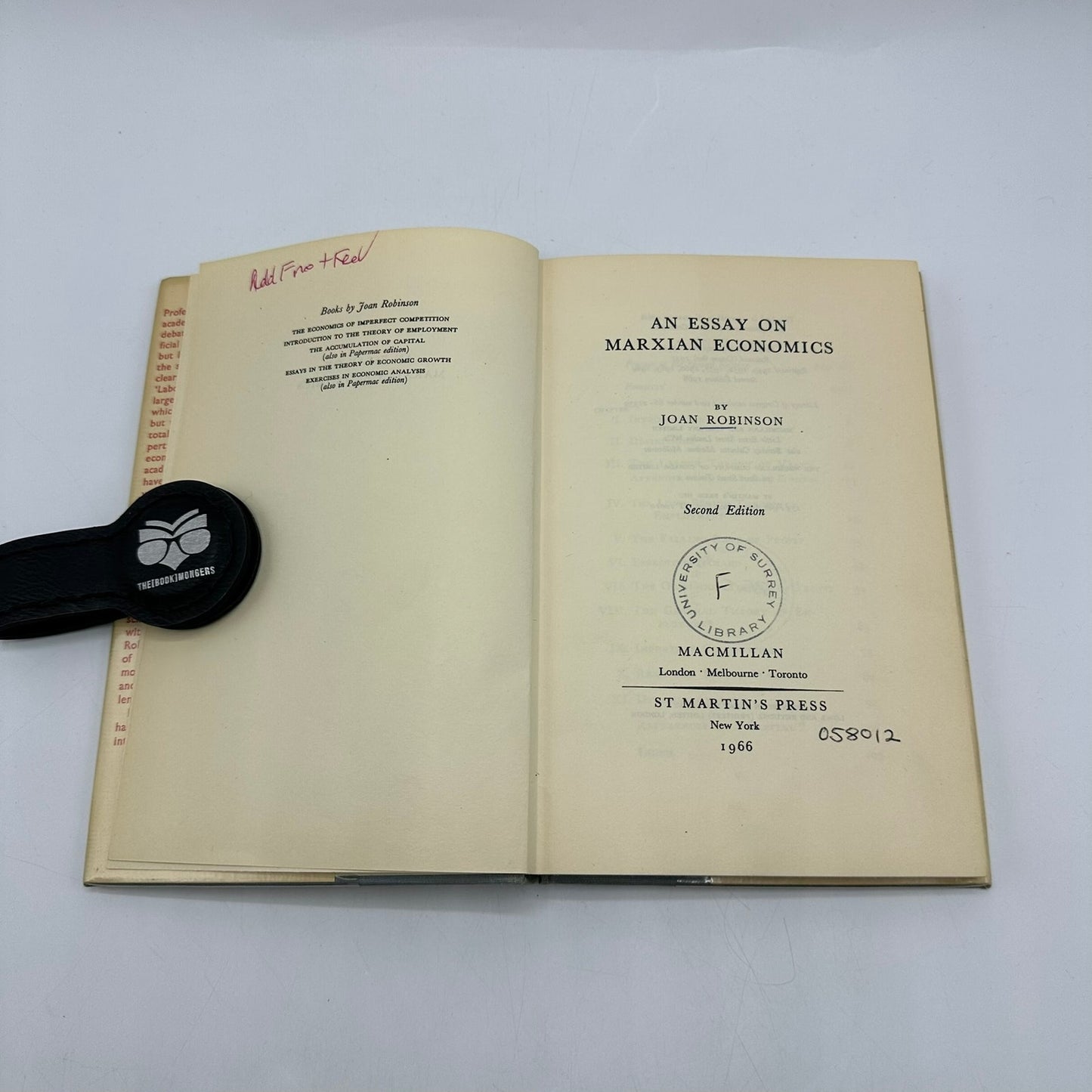 An Essay on Marxian Economics Joan Robinson Academic Analysis Theory Politics