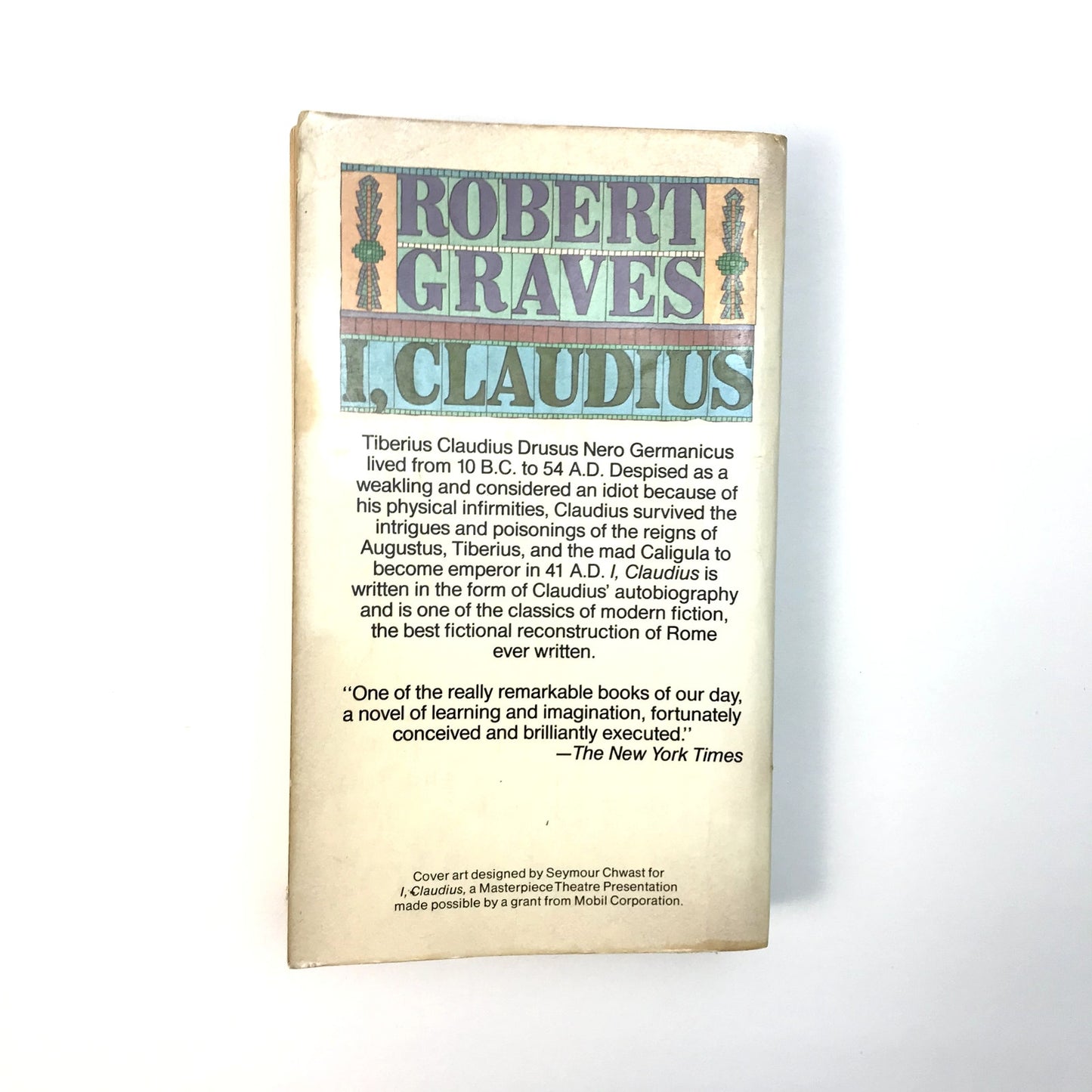 I Claudius Robert Graves Autobiographical Novel Literature Ancient History 1961