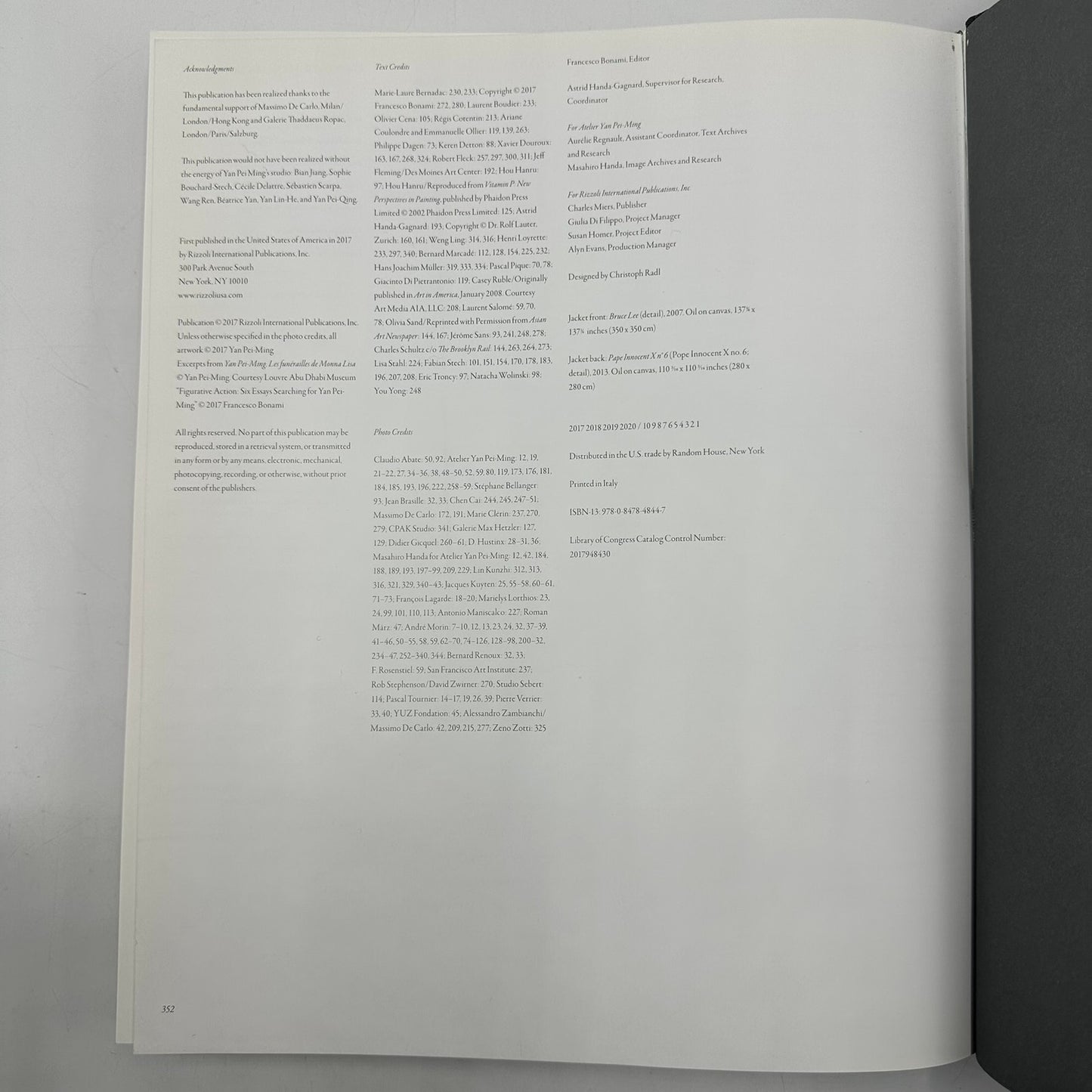 Yan Pei Ming Francesco Bonami Painting History Art Monograph Exhibition Catalog