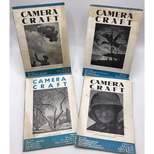 Camera Craft Magazines Lot of 4 Illustrated Art & Photography Paperbacks 1930's