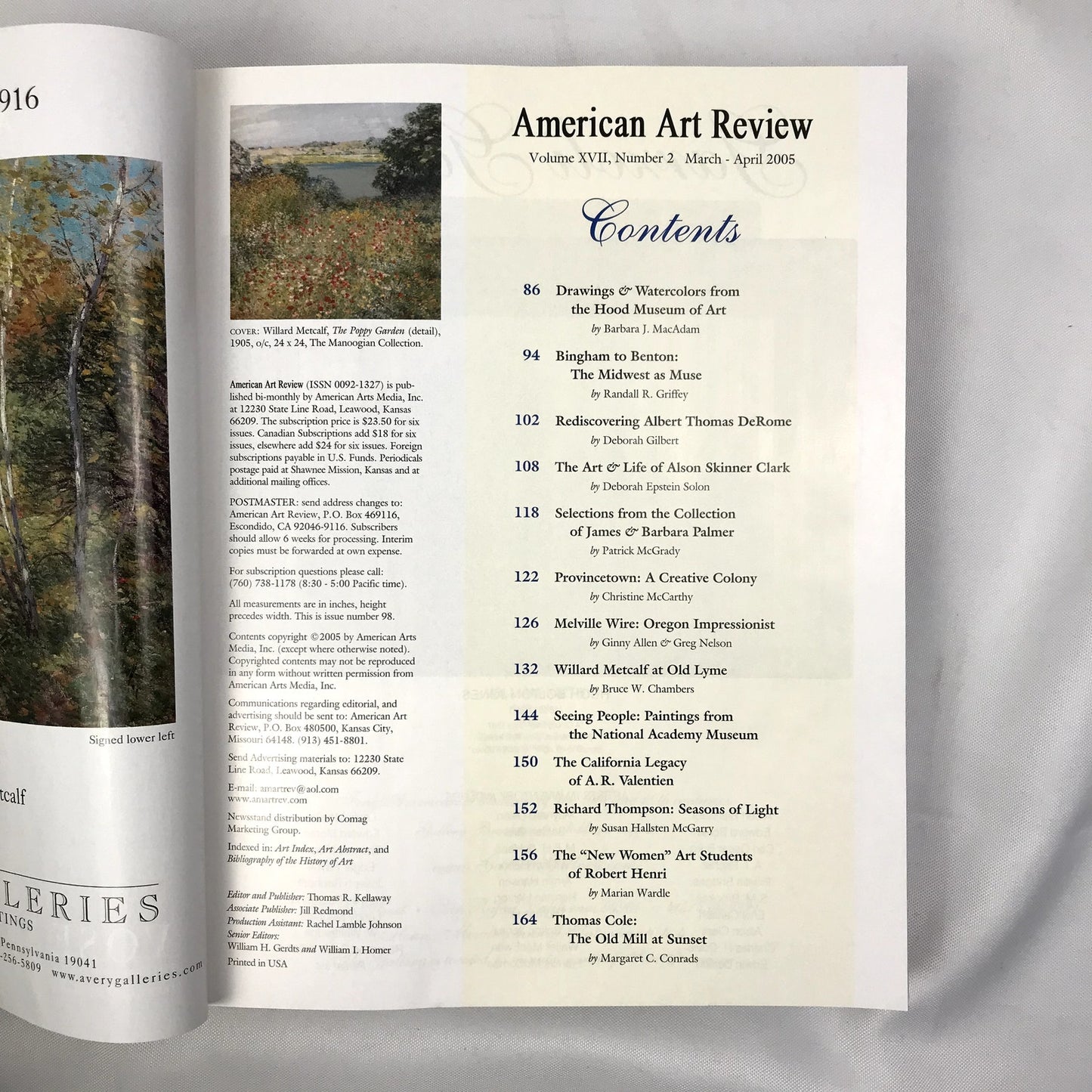 American Art Review Lot of 5 Illustrated Photographic Magazines VolXVII 2-6 2005