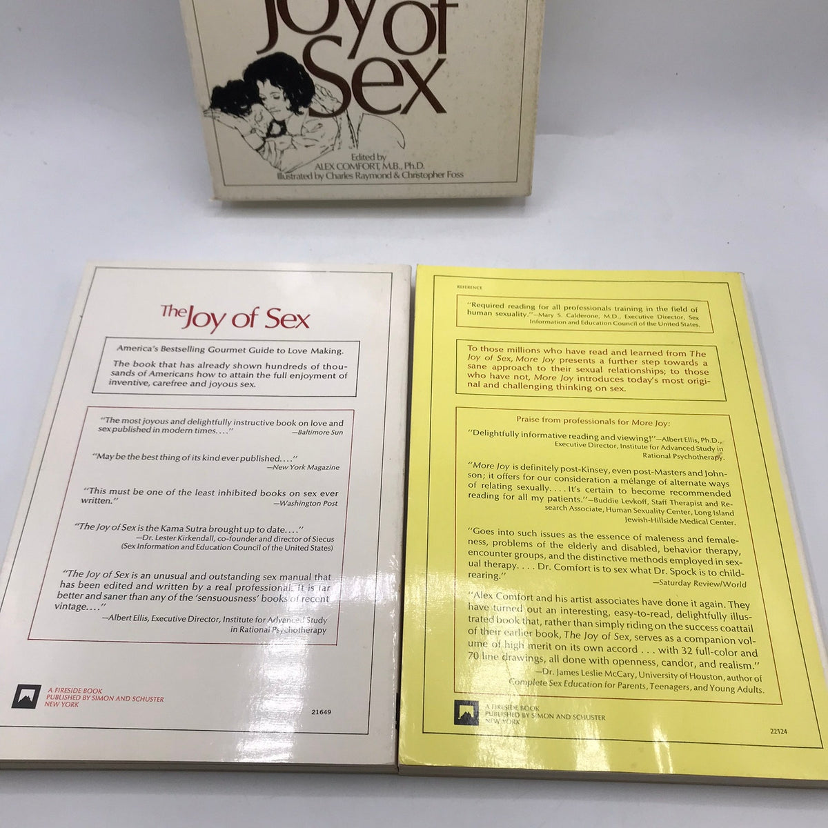 The Joy of Sex and More Joy of Sex Alex Comfort Set of 2 Slipcase Relationships