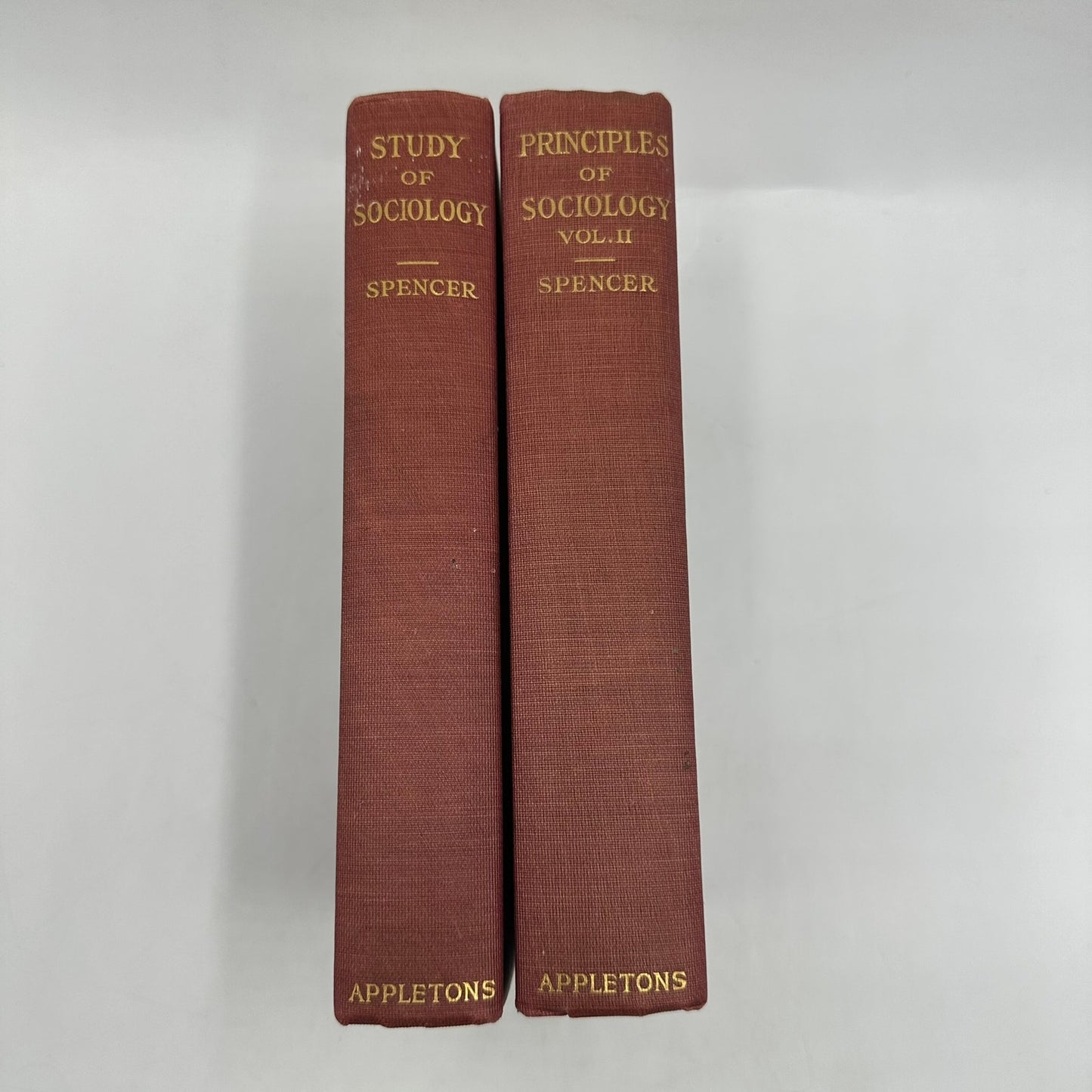 Principles of Ethics & Study of Sociology Volumes I & II Herbert Spencer Lot of 4