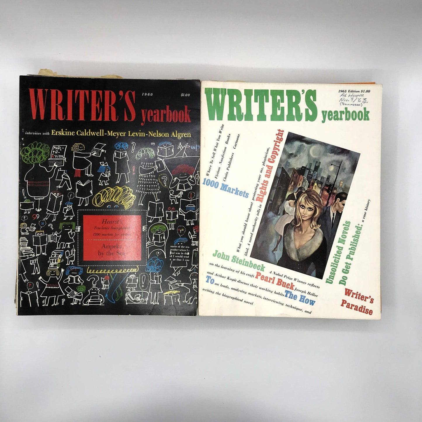 Lot of 19 Writer's Yearbook Magazine Illustrated 1949-1976 Vintage Writing Guide