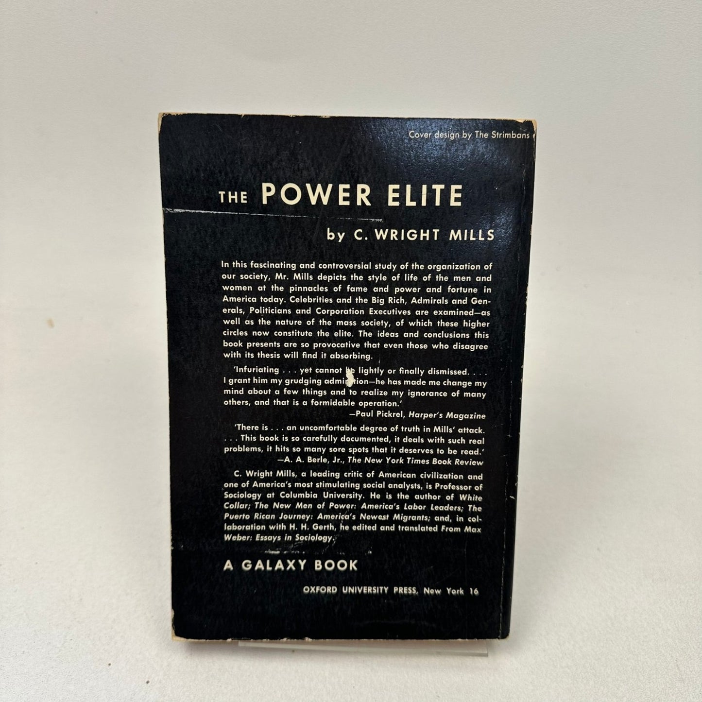 The Power Elite C. Wright Mills 1959 Galaxy Book Nonfiction Oxford University