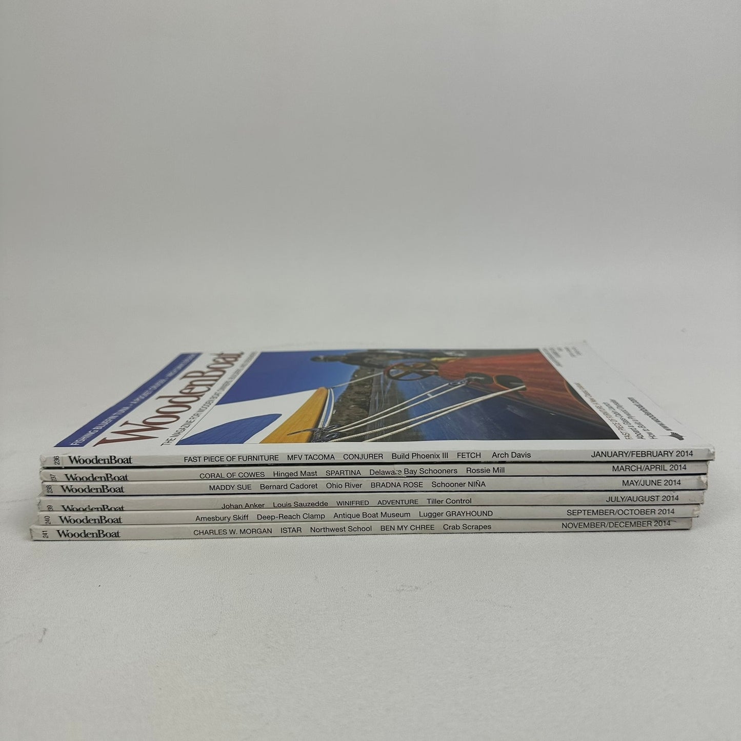 WoodenBoat Magazine 6 Issues 2014 Complete Year Nautical Boating Sailing Hobbies