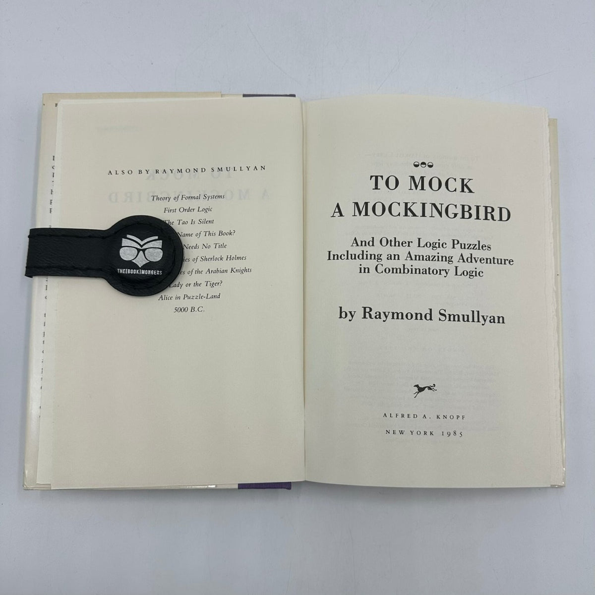 To Mock a Mockingbird Raymond Smullyan 1985 First Edition Logic Puzzles Alfred