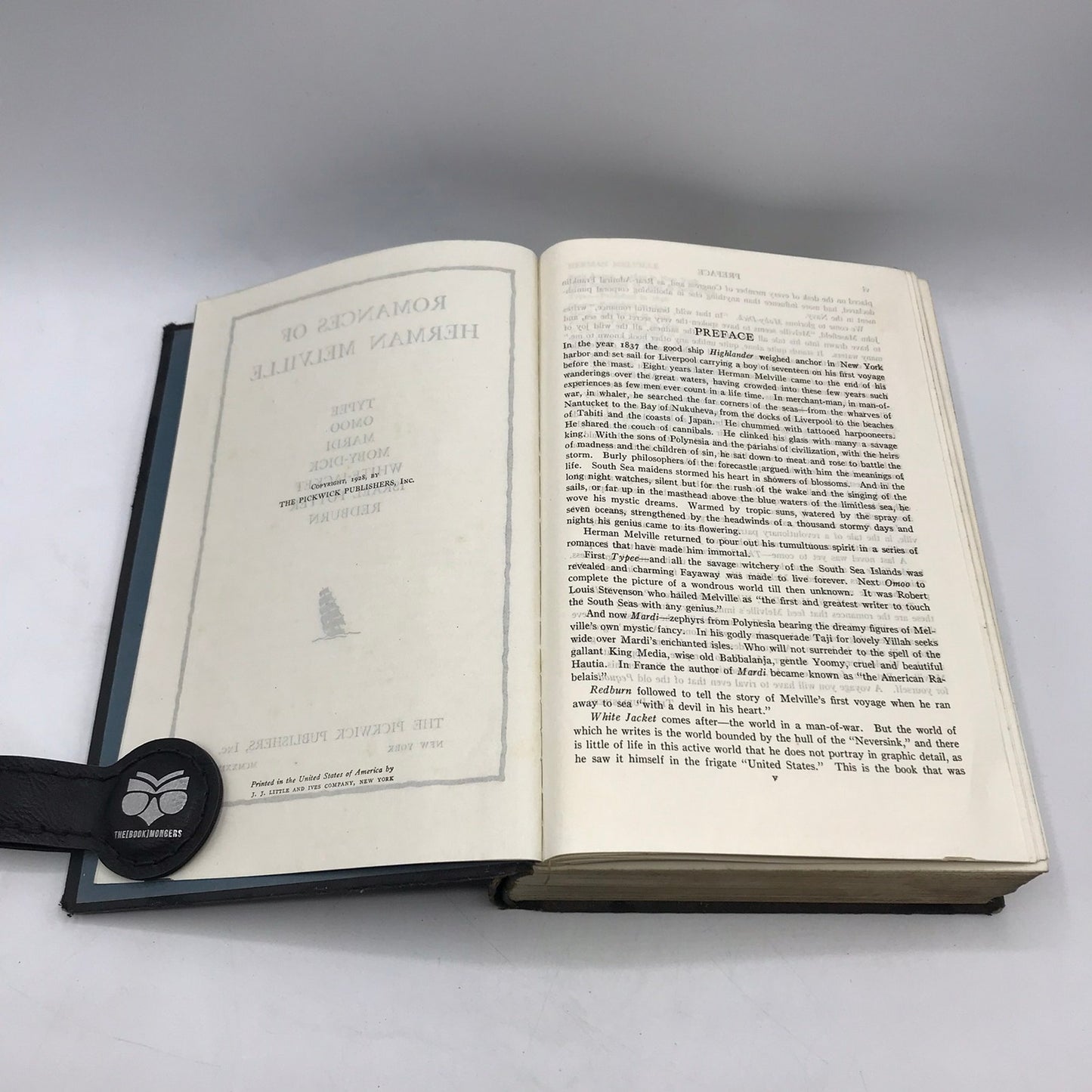 Romances of Herman Melville Typee Omoo Mardi Moby-Dick White-Jacket Redburn 1928