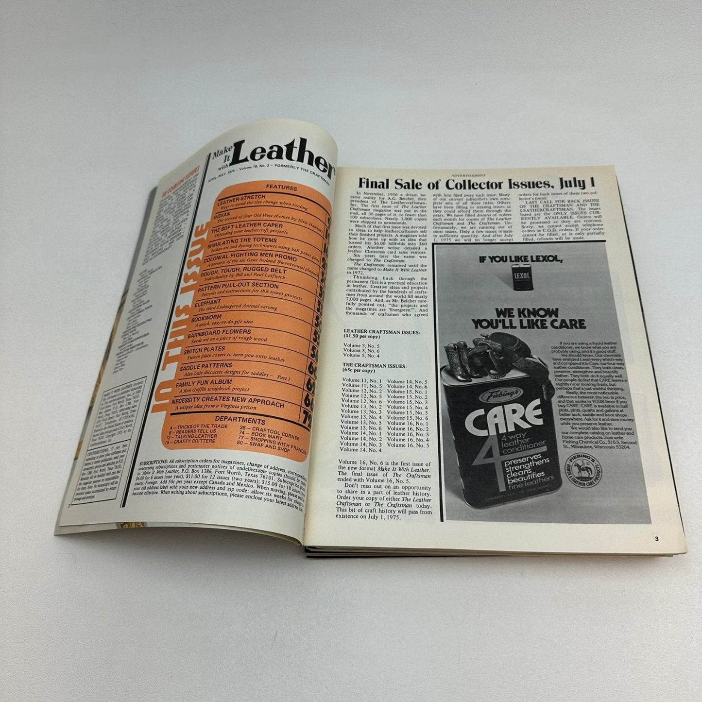 Make It with Leather Magazine April-May 1975 Tandy Leather Craftsman Vintage
