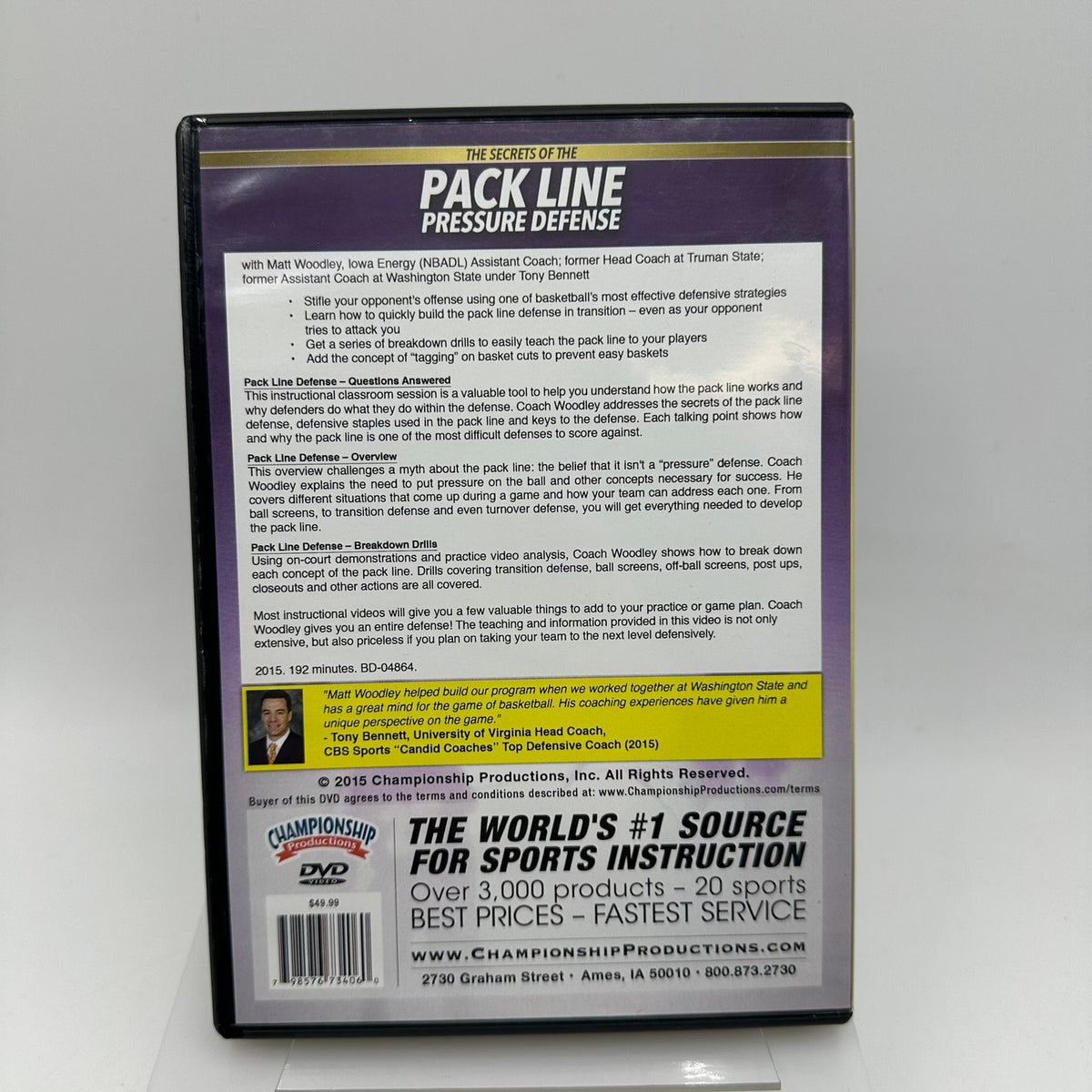 Secrets of the Pack Line Pressure Defense Matt Woodley Championship Sports DVD