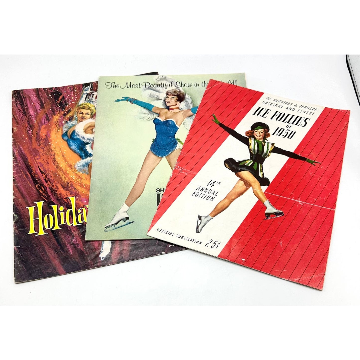 Ice Follies Theater Programs Lot of 3 from 1950, 1958 & 1969 Shipstads & Johnson
