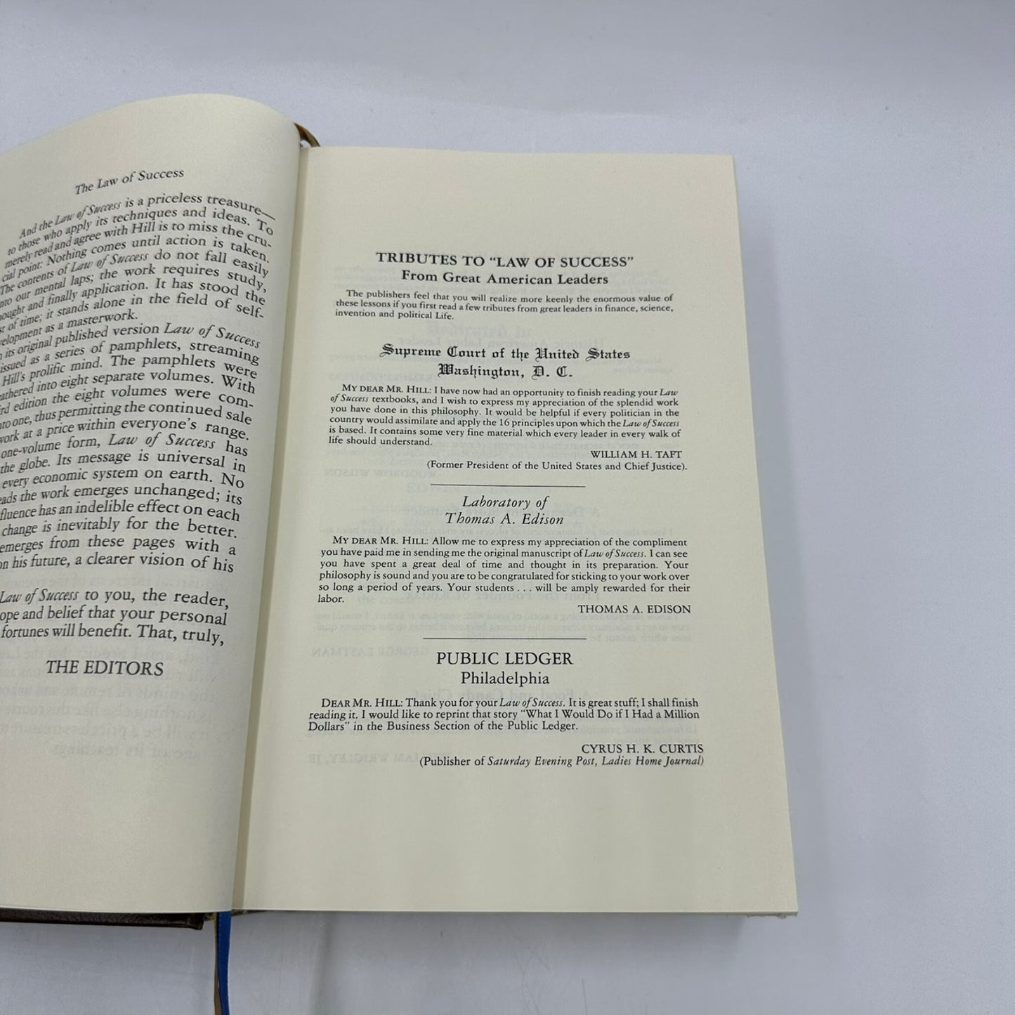 Law of Success Napoleon Hill 1979 Fourth Edition Self-Help Success Unlimited