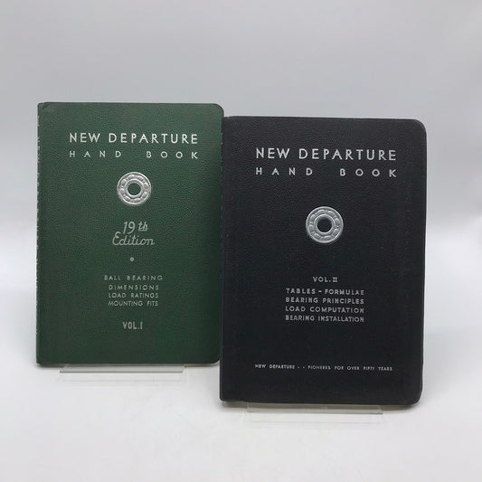 New Departure Hand Book Volume 1 19th Ed and 2 16th Ed Ball Bearing Mounting
